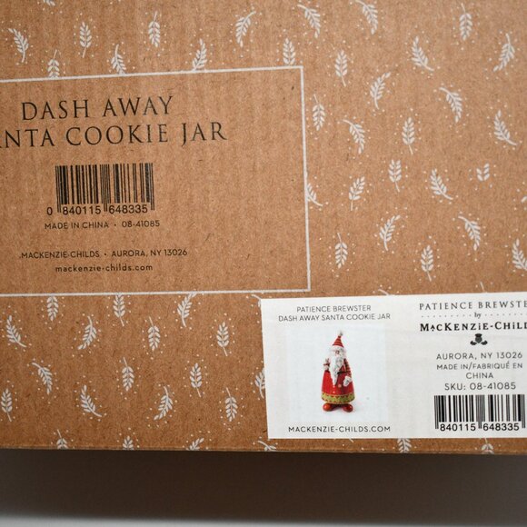 Patience Brewster Dash Away Santa Cookie Jar #: 08-41085NIB - Picture 8 of 9